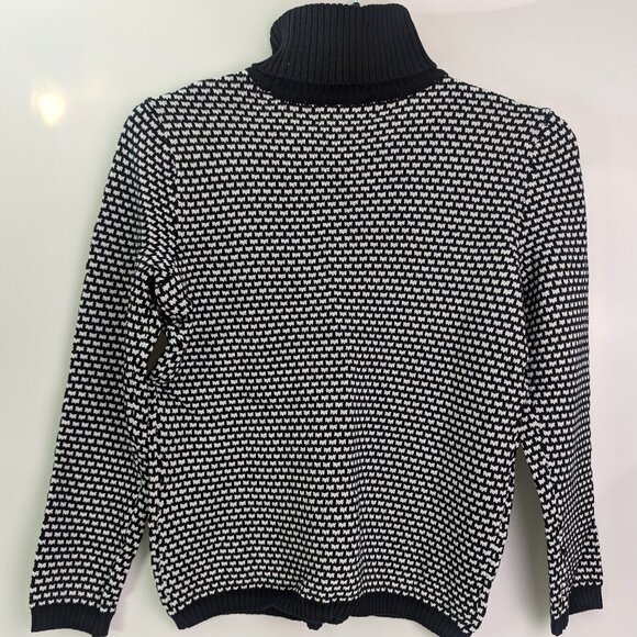 NEW Karen Scott Jersey sweater Turtle Neck -size M -Color winter white - Picture 2 of 8